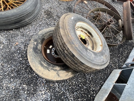 (2) 10R-17.5 Tires W/ Rims
