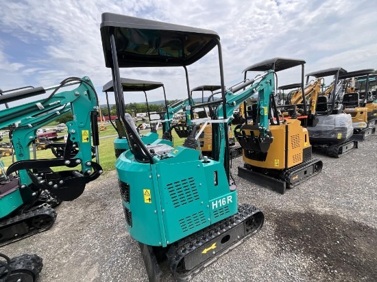 New H16R Mini Excavator (TEAL)(GAS)