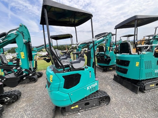 New KV16R Mini Excavator (TEAL)(GAS)