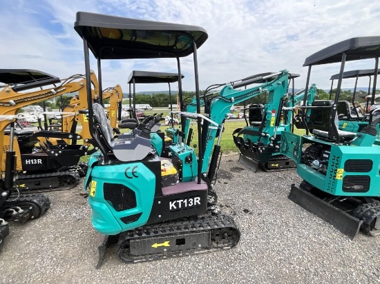 New KT13R Mini Excavator (TEAL/BLACK)(GAS)