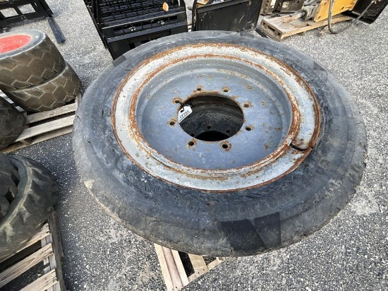(4) Used 12X16.5 Solid Skid Steer Tires