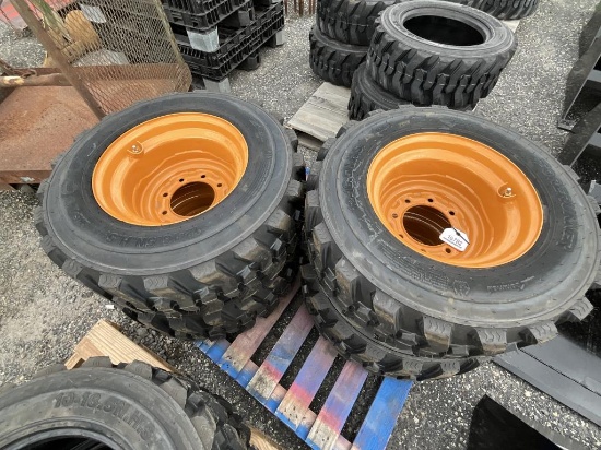 (4) New 12-16.5 Wheels and Tires for Case