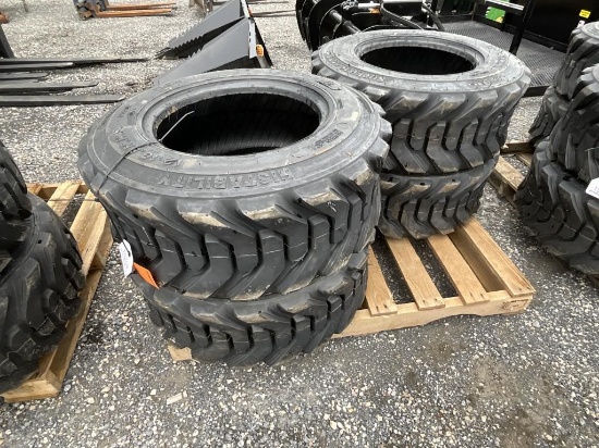 (4) 12-16.5 Skid Steer Tires
