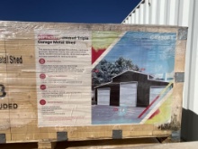 New Triple Garage Metal Shed