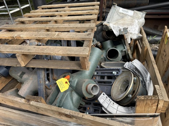 Large Crate of Various Fittings & Pump Housings