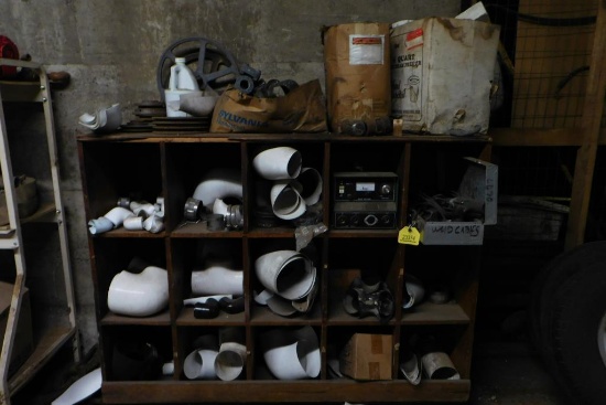 Mixed HVAC Lot w/ Shelving Unit