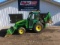 2007 John Deere 3120 Tractor Loader Backhoe w/ Curtis Cab