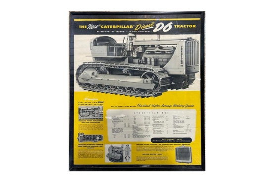 The New Caterpillar Diesel D6 Tractor Poster in Frame