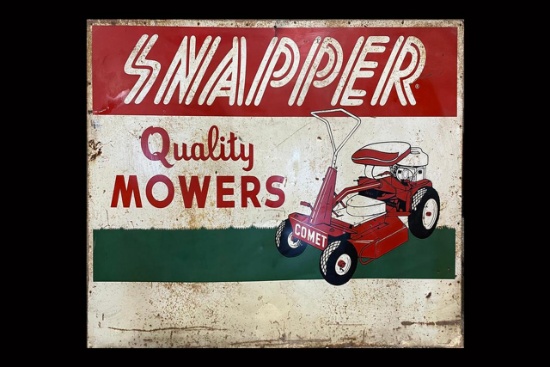 Snapper Quality Mowers Tin Sign 5'4" X 4'  "Comet"