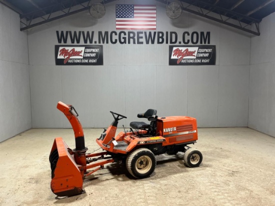 Kubota F2000 Mower with Snow Blower Attachment