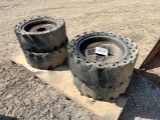 33x12-20 Solid Skid Steer Tires