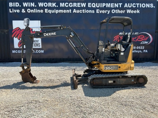 2016 John Deere 35G Mini Excavator