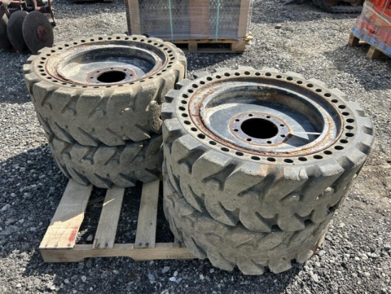33x12-20 Solid Skid Steer Tires