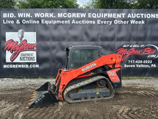 2016 Kubota SVL75-2 Skid Steer Loader