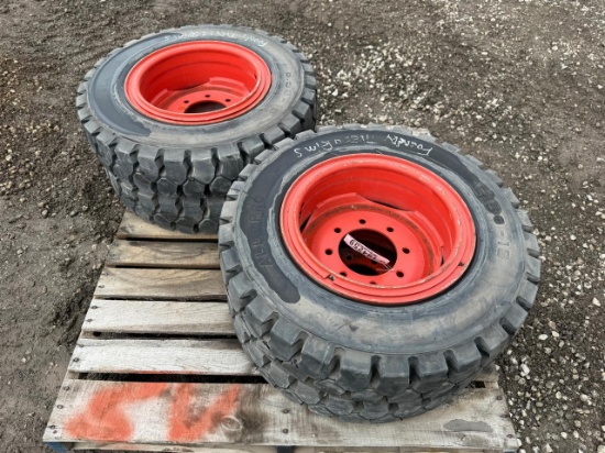 6.5-16 Solid Foundry Tires On Bobcat Rim