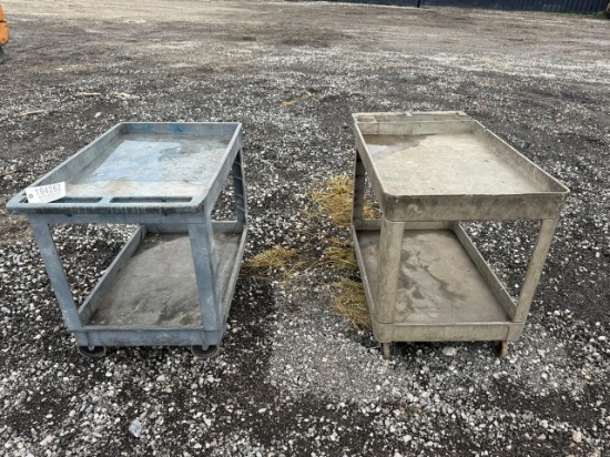 Lot of Plastic Tool Carts