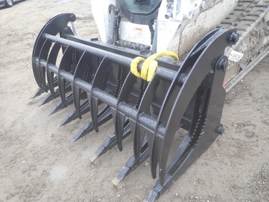 Wildcat 84" Heavy Duty Skid Steer Root Rake Grapple