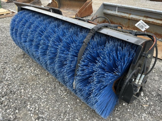 84" Power Angle Skid Steer Sweeper