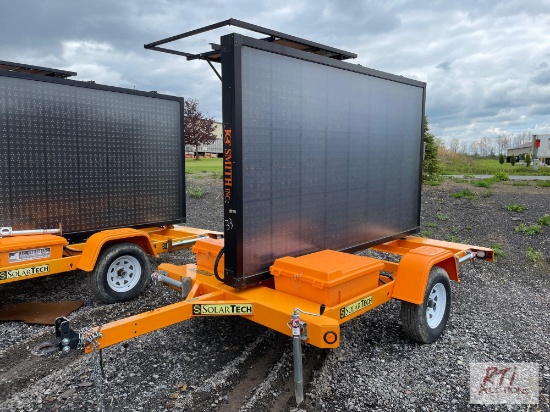 2018 SolarTech message board, with computer and solar panel