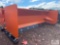 8ft skid loader mount snow pusher with steel edge and pads