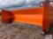 8ft skid loader mount snow pusher with steel edge and pads