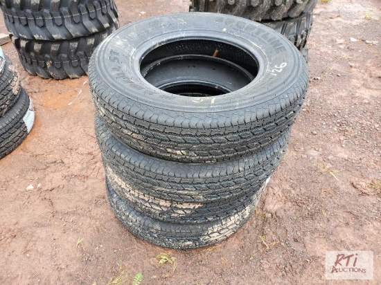 4X new ST205/75R15 radial trailer tires