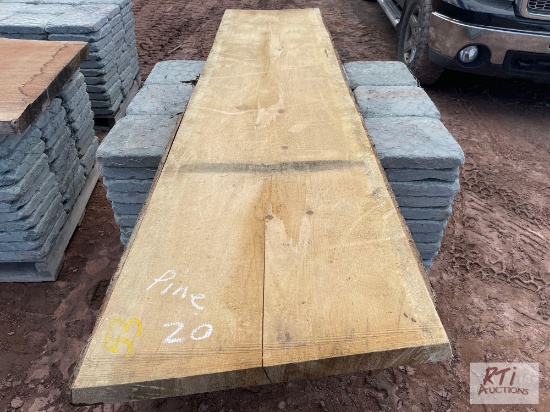 Rough cut pine slab