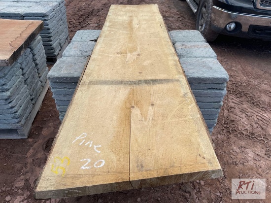 Rough cut pine slab