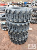 4X new 12-16.5 Forerunner skid steer tires