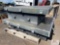 Pallet of diamond plate storage boxes