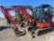Kubota KXO33-4 mini excavator with rubber tracks, blade, boom plumbing, S/N:HI3237, 4302 hrs.