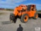 Skytrak 8042 telehander, 4WD, heavy duty pallet forks, cab, heat, 4,713hrs.