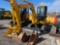 John Deere 50ZTS excavator, rubber tracks, backfill blade, quick coupler, 30in ditching bucket, cab,