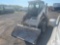 Bobcat 773 skid steer loader with solid tires and GP bucket