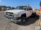 2004 Chevy 3500 extended cab flatbed, 4WD, aluminum bed, with Jomac hydraulic crane, 185,063 miles,
