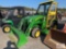 John Deere 2320 compact tractor, loader, 4WD, 54in drive over belly mower, Curtis cab, hydrostatic,