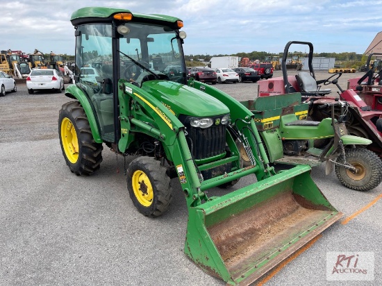 John Deere 3320 utility tractor, cab, heat, A/C, 4WD, loader, 1 remote, hydrostatic, 3356 hours
