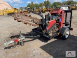 Toro TRX-20 track trencher with gas engine, 307 hrs., includes cart