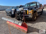 2008 Ford F250 XLT extended cab pickup, 4WD, Western snow plow, power lift gate, brake controller,
