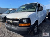 2011 Chevy Express panel van, PW, PL, A/C, not running, won't crank, VIN:1GCWGFCA6B1177310 -