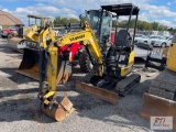 Yanmar VIO 17 mini excacator, OROPS, backfill blade, 18in digging bucket, 150 hrs
