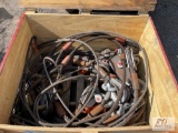 Crate of heavy cable slings, most are near new