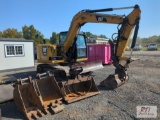 Cat 307E-2 excavator, hydraulic thumb, backfill blade, quick coupler, 4ft ditching bucket, cab,
