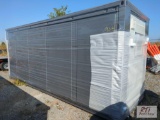 Bastone 19x20 portable collapsible warehouse with restroom and shower, collapses to 6x20