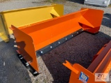 92in skid loader mount snow pusher with metal edge and bolt on pads