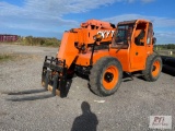 Skytrak 8042 telehander, 4WD, heavy duty pallet forks, cab, heat, 4,713hrs.