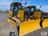 John Deere 550K XLT bulldozer, 6 way blade, cab, heat, A/C, new undercarriage, 4,022 hrs., S/N