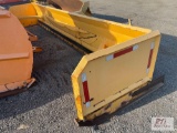 20ft bucket mount snow pusher with rubber edge and pads