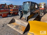 John Deere 323D track skid steer loader, power wedges, GP bucket, cab, heat, A/C, 2 speed, 2540 hrs