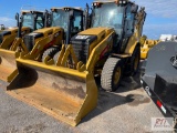 2015 Cat 420 F2 backhoe, 4WD, extendable hoe, 24in ditching bucket, quick coupler, cab, heat, A/C,